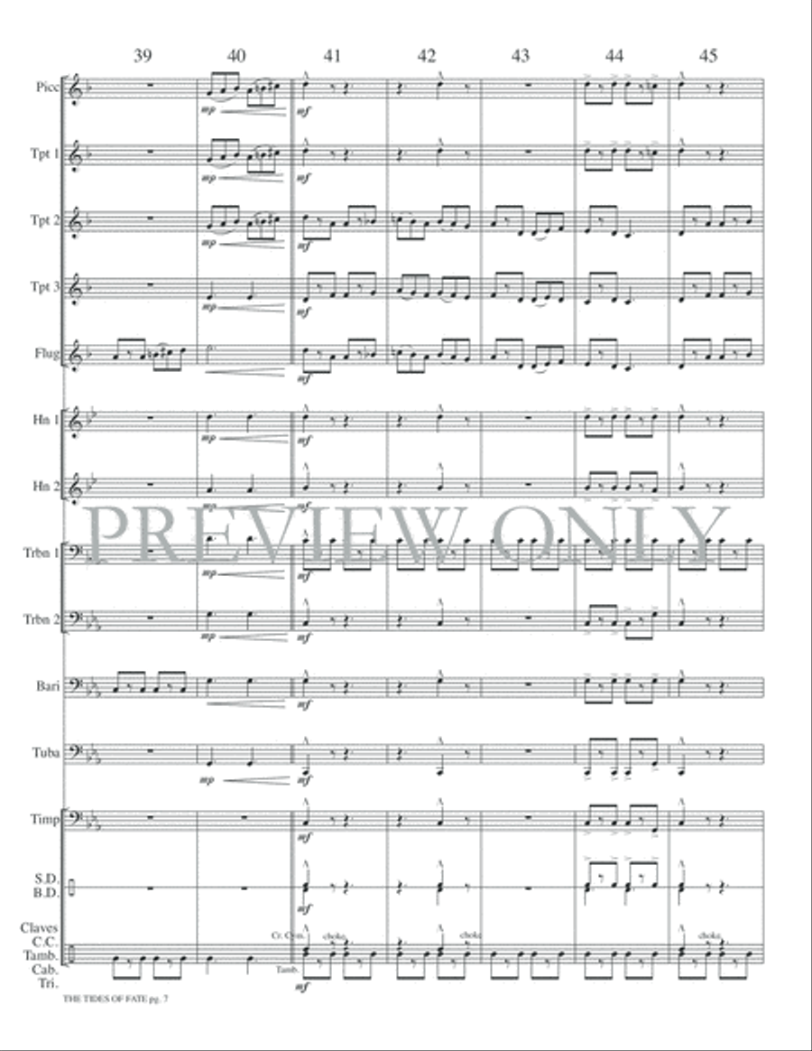 The Tides of Fate The Tides of Fate Small Ensemble scores gallery preview page 9