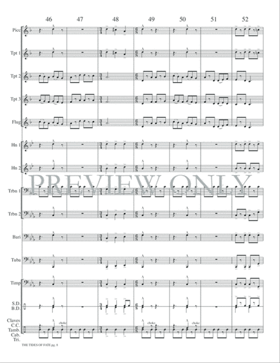 The Tides of Fate The Tides of Fate Small Ensemble scores gallery preview page 10