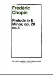 Chopin, Prelude in E minor, op. 28 no. 4