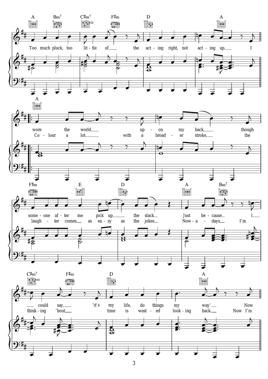Looking Up Looking Up Piano, Vocal scores gallery preview page 3