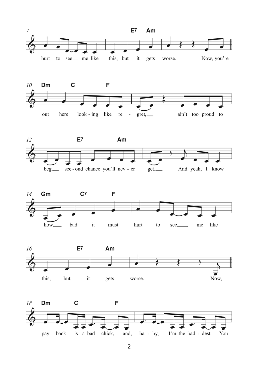 Sorry Not Sorry Sorry Not Sorry Ukulele scores gallery preview page 2