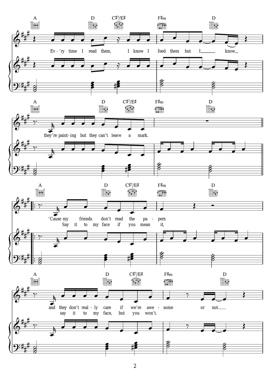 You Owe Me You Owe Me Piano, Vocal scores gallery preview page 2