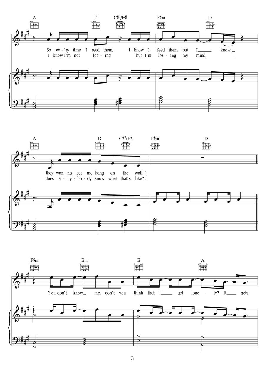 You Owe Me You Owe Me Piano, Vocal scores gallery preview page 3