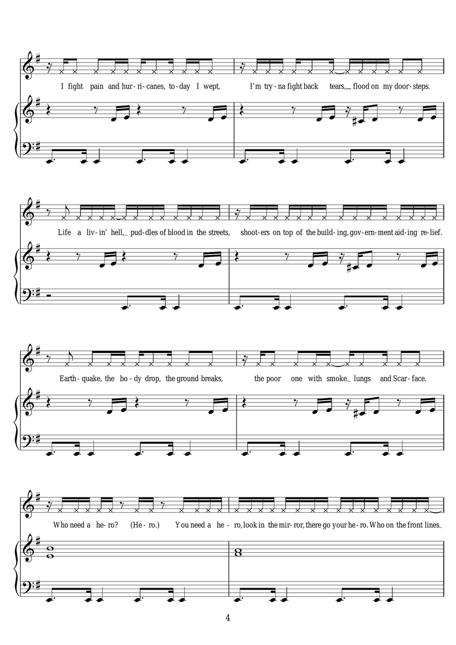 Pray For Me Pray For Me Piano, Vocal scores gallery preview page 4