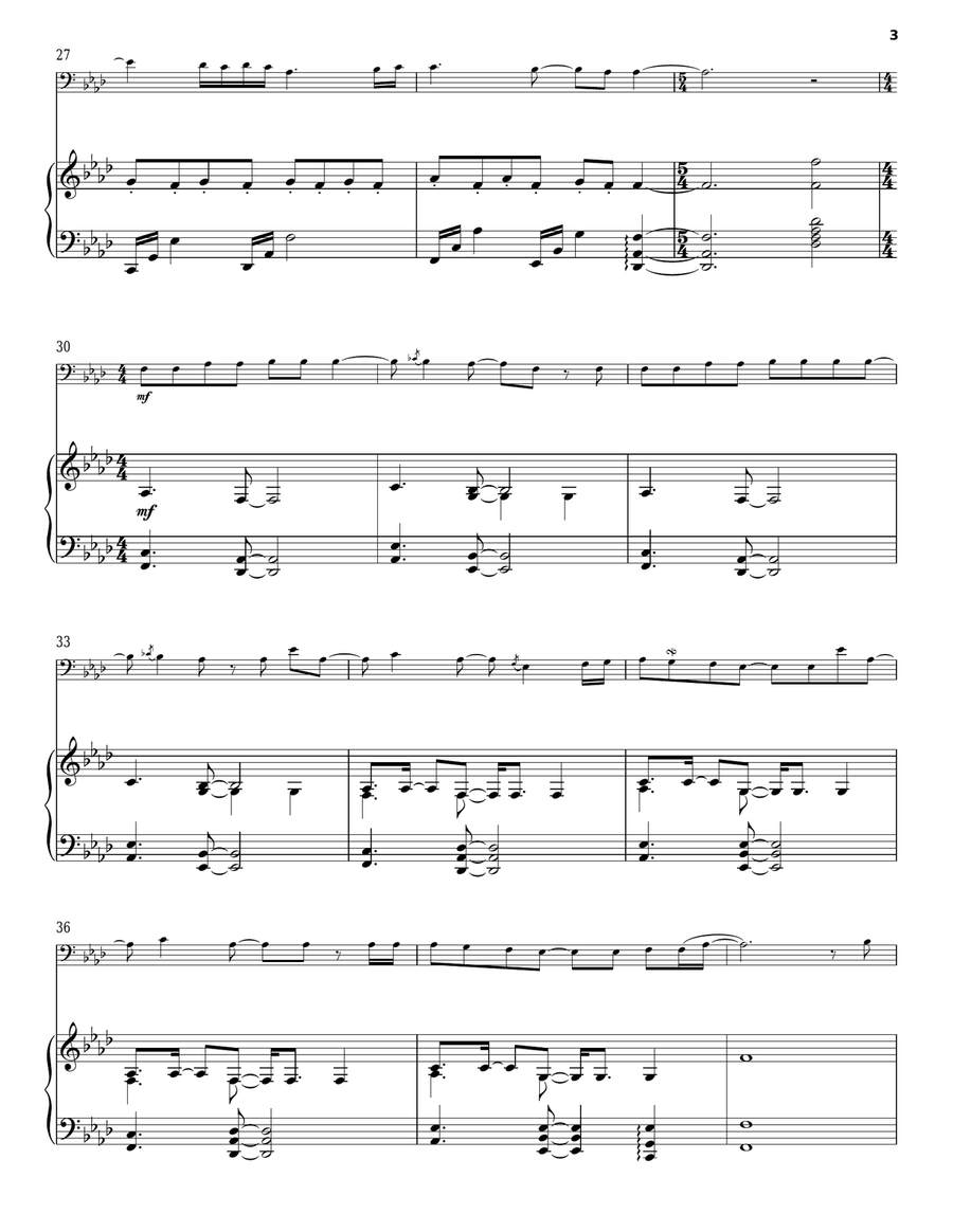 Hello/Lacrimosa Hello/Lacrimosa Piano scores gallery preview page 3
