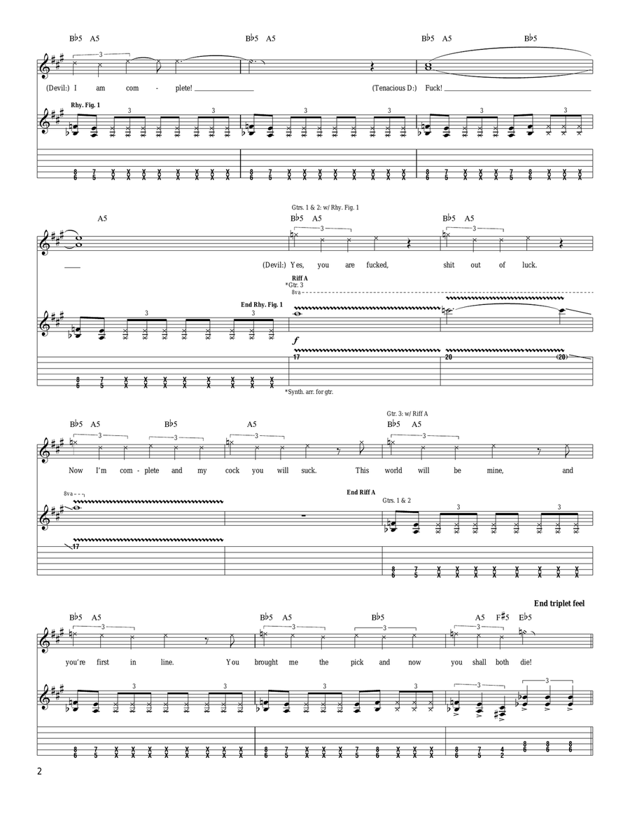 Beelzeboss (The Final Showdown) Acoustic Guitar scores gallery preview page 2