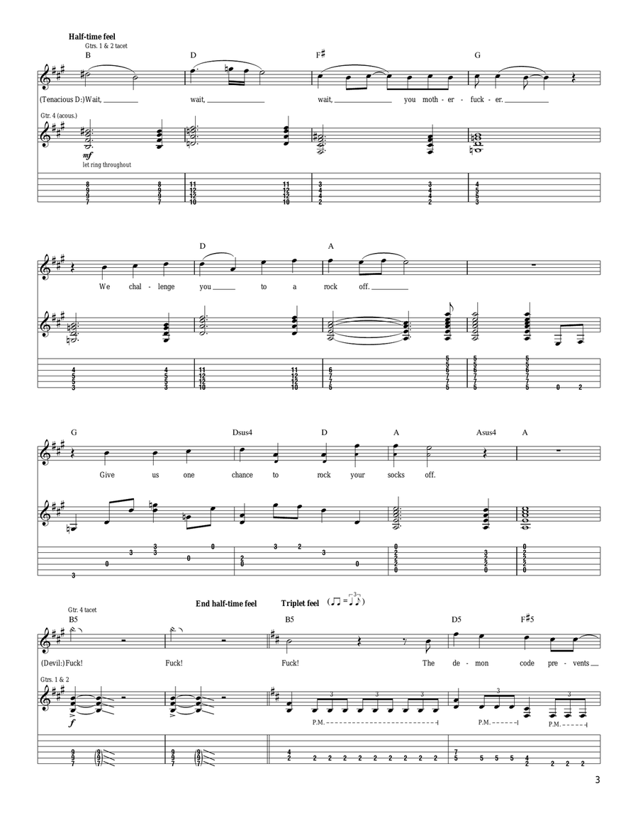 Beelzeboss (The Final Showdown) Acoustic Guitar scores gallery preview page 3