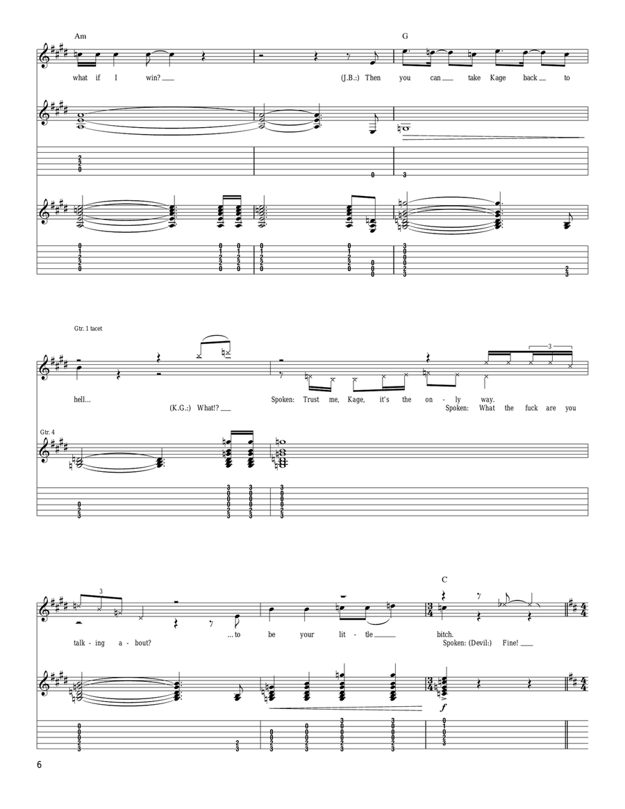 Beelzeboss (The Final Showdown) Acoustic Guitar scores gallery preview page 6