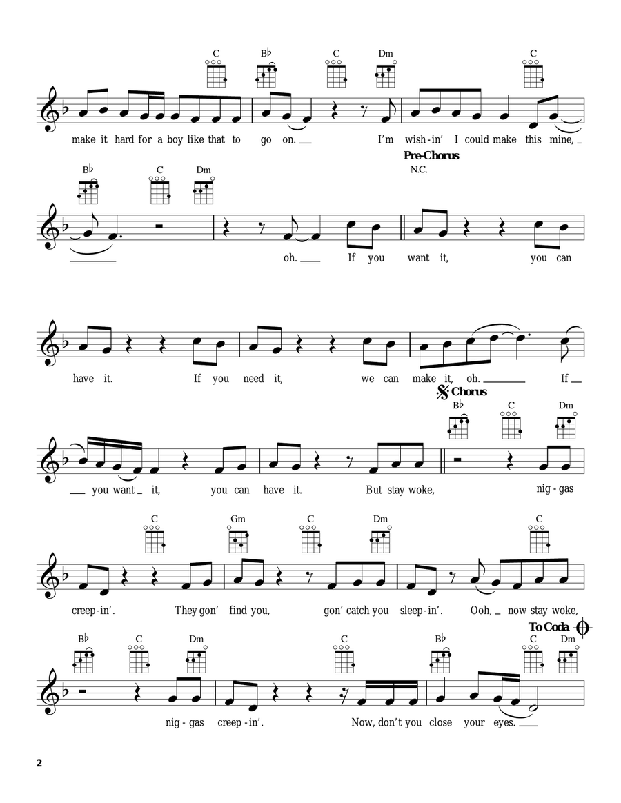 Redbone Redbone Ukulele scores gallery preview page 2