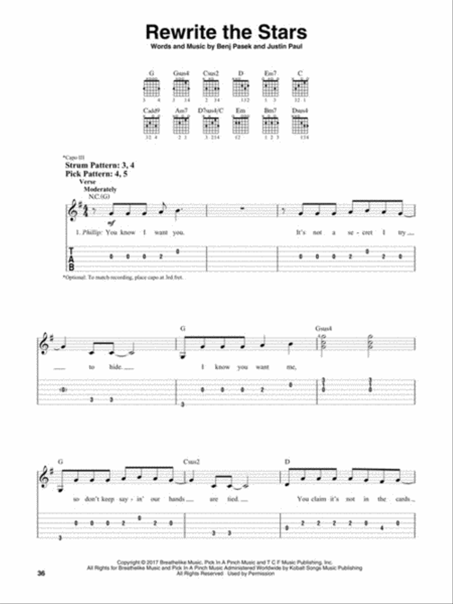 The Greatest Showman Guitar Tablature scores gallery preview page 5