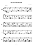 Face in a Wine Glass - piano solo for Grade 4+
