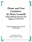 Theme and Four Variations by Locatelli arr. for guitar