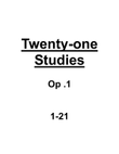 twenty one etudes