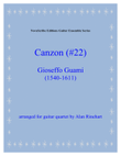 Canzon (#22) arr. for guitar quartet