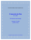 Concerto in Em (for bassoon and strings) R. V. 484 arranged for guitar quartet