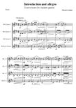 Introduction et Allegro for Clarinet Quartet