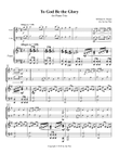 To God Be the Glory for Piano Trio