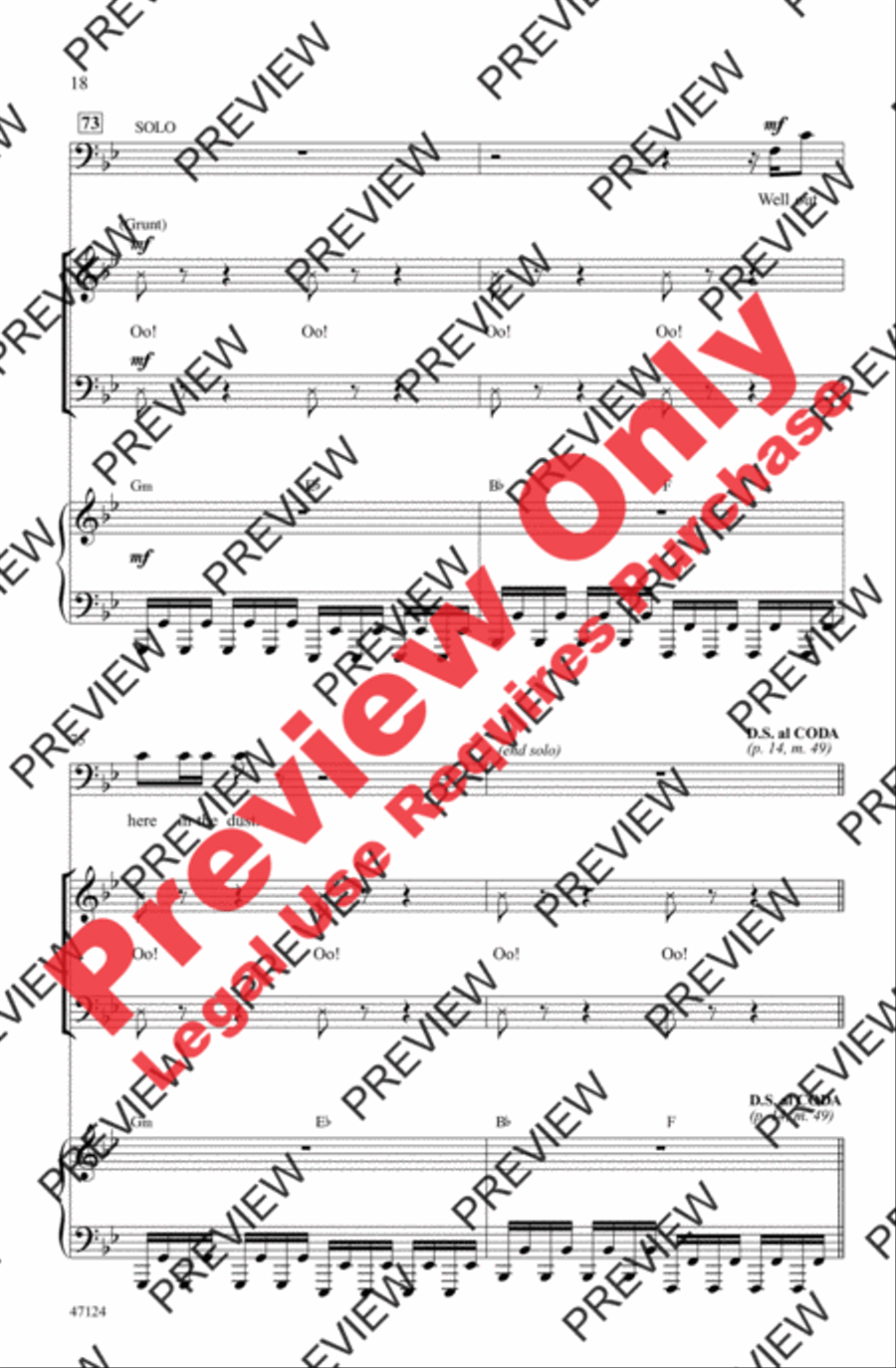 One Foot One Foot 3-Part scores gallery preview page 17