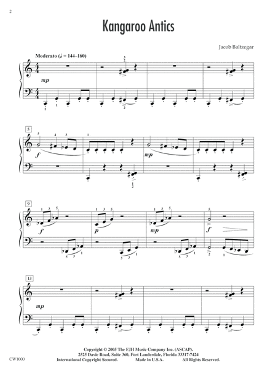 Kangaroo Antics Piano Method scores gallery preview page 2