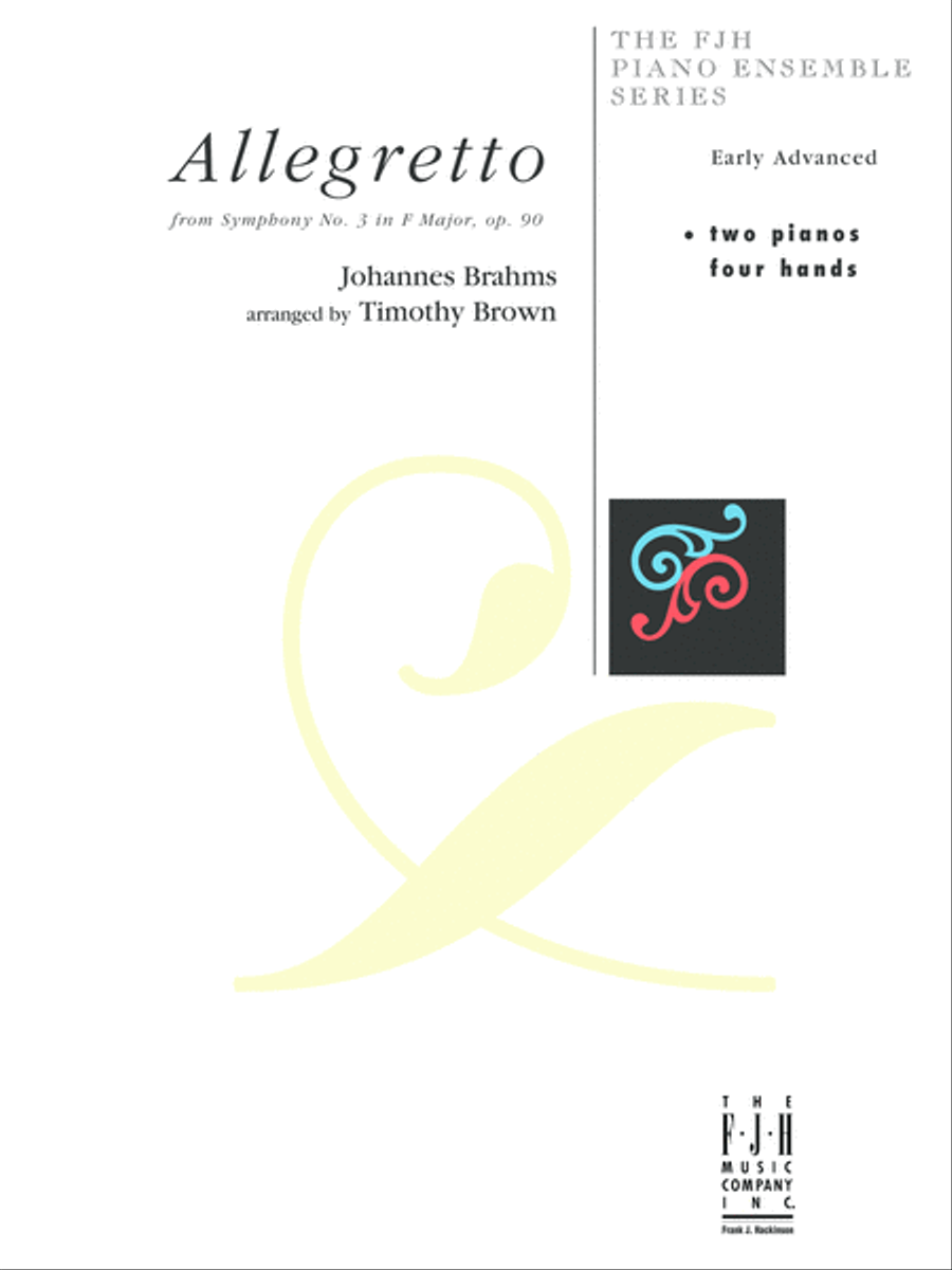 Allegretto from Symphony No. 3 in F Major Piano Duet scores gallery preview page 1