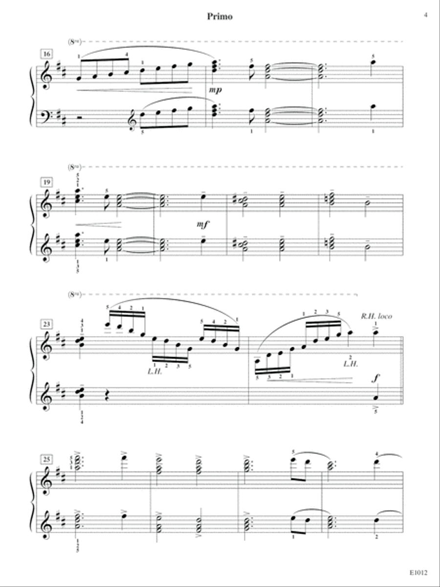 America, the Beautiful 1 Piano, 4-Hands scores gallery preview page 4