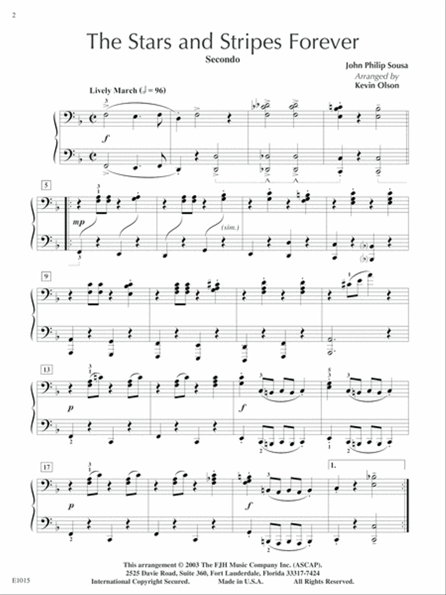 The Stars and Stripes Forever 1 Piano, 4-Hands scores gallery preview page 2
