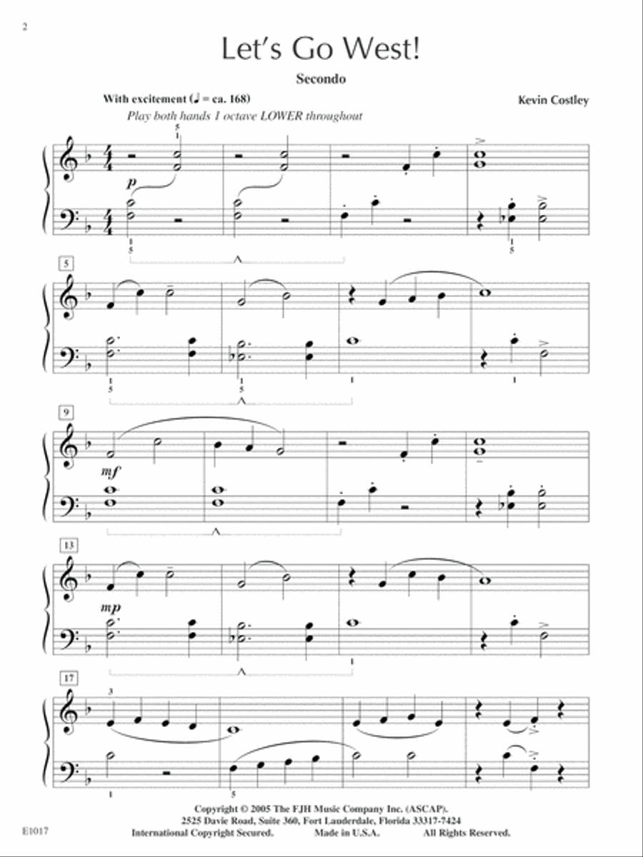 Let's Go West! Piano Duet scores gallery preview page 2