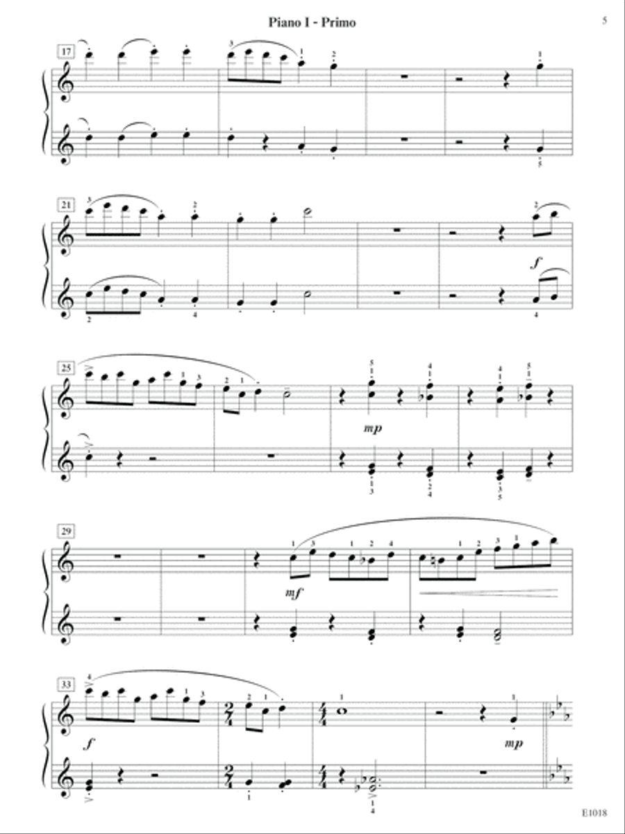 Four Arkansas Travelers (2 piano - 8 hand) Piano scores gallery preview page 5