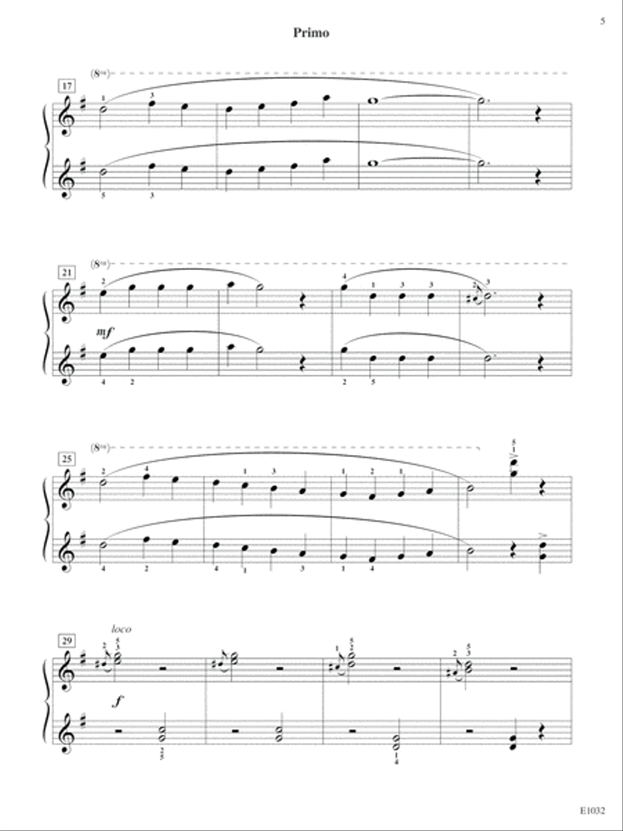 Smoky Mountain Barn Dance Piano Duet scores gallery preview page 5