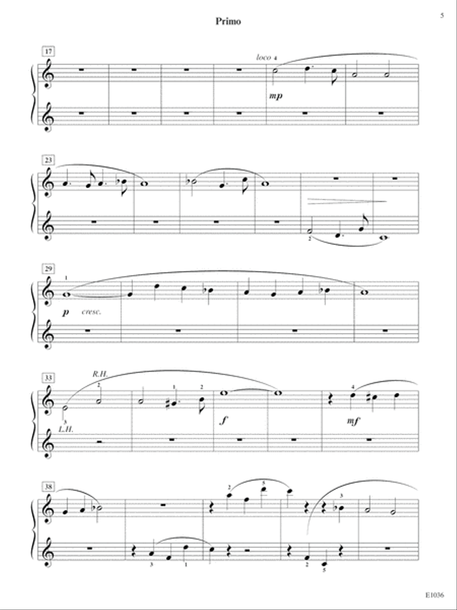 Themes from Carmen Piano Duet scores gallery preview page 5