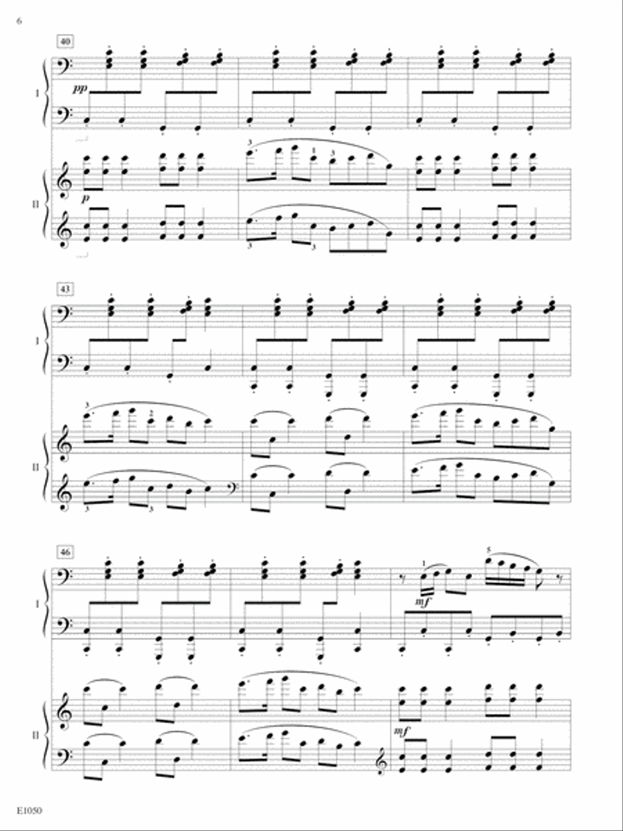 Fantastique! French Folk Song Fantasy, Op. 70, No.2 Piano Duet scores gallery preview page 6