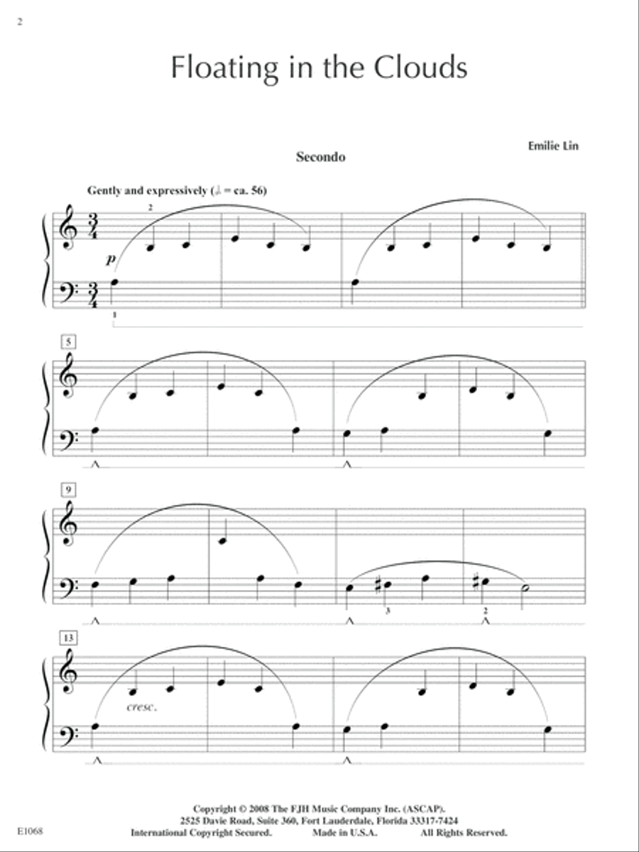 Floating in the Clouds Easy Piano scores gallery preview page 2