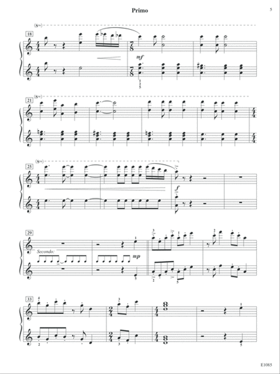Santa's Wild Ride Piano Duet scores gallery preview page 5