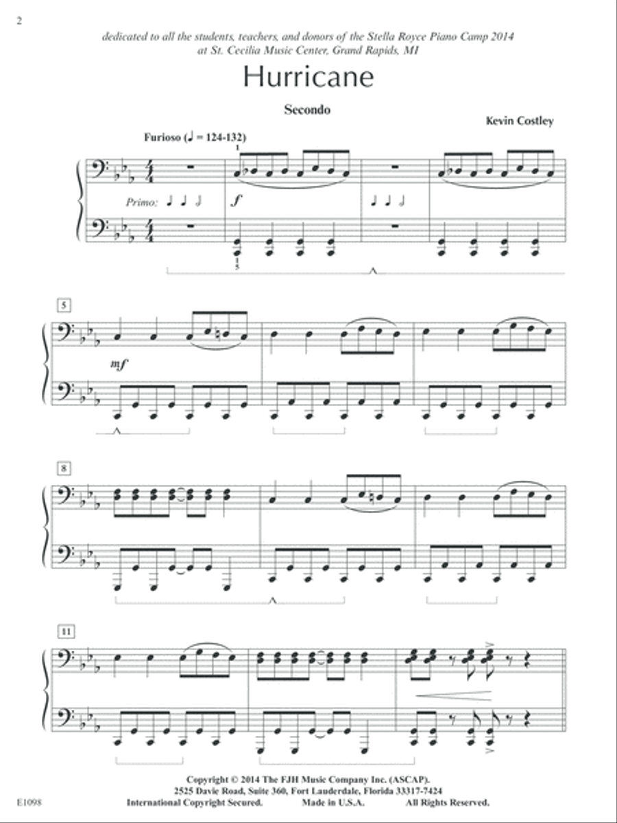 Hurricane Piano Duet scores gallery preview page 2