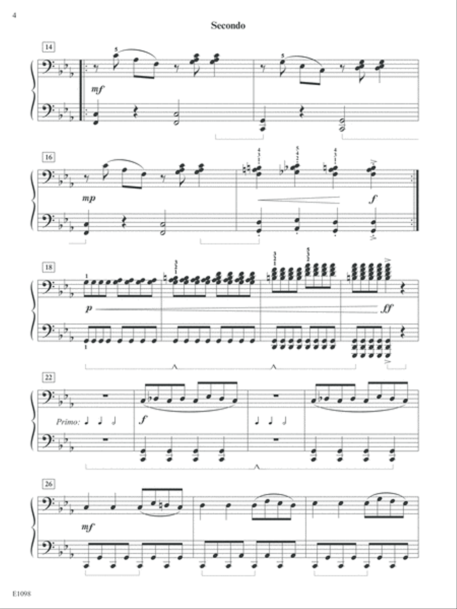 Hurricane Piano Duet scores gallery preview page 4