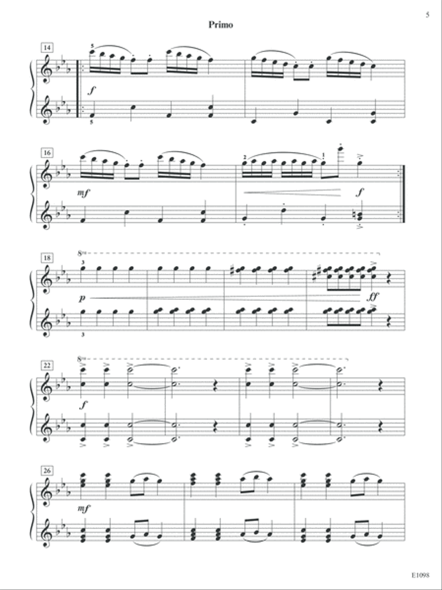 Hurricane Piano Duet scores gallery preview page 5