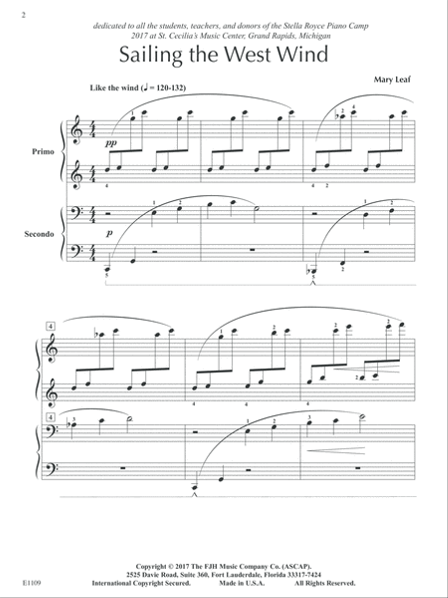 Sailing The West Wind Piano scores gallery preview page 2
