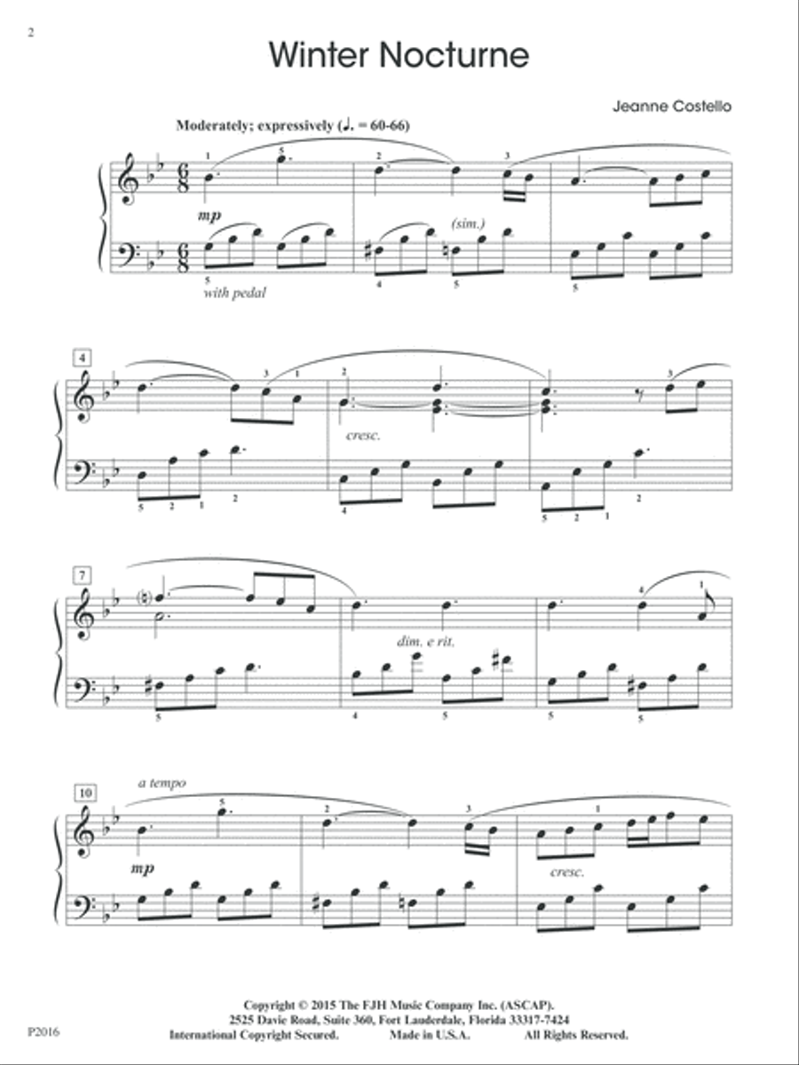 Winter Nocturne Piano Solo scores gallery preview page 2