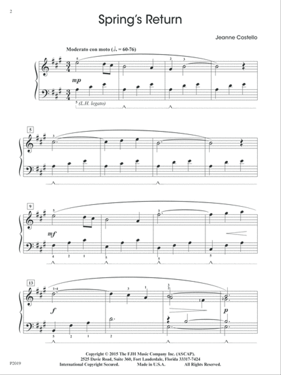 Spring's Return Piano Solo scores gallery preview page 2