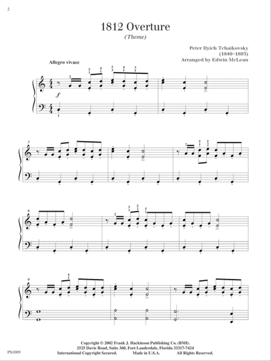 1812 Overture Piano Solo scores gallery preview page 2