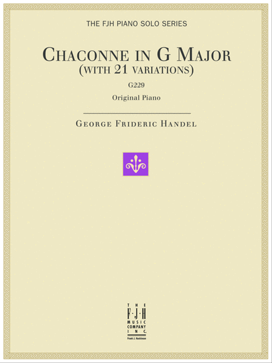 Chaconne in G Major, G 229 Piano Solo scores gallery preview page 1