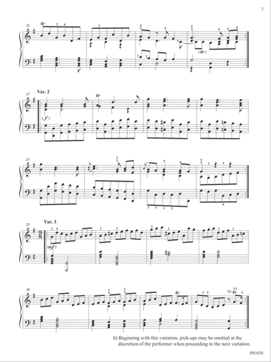 Chaconne in G Major, G 229 Piano Solo scores gallery preview page 3