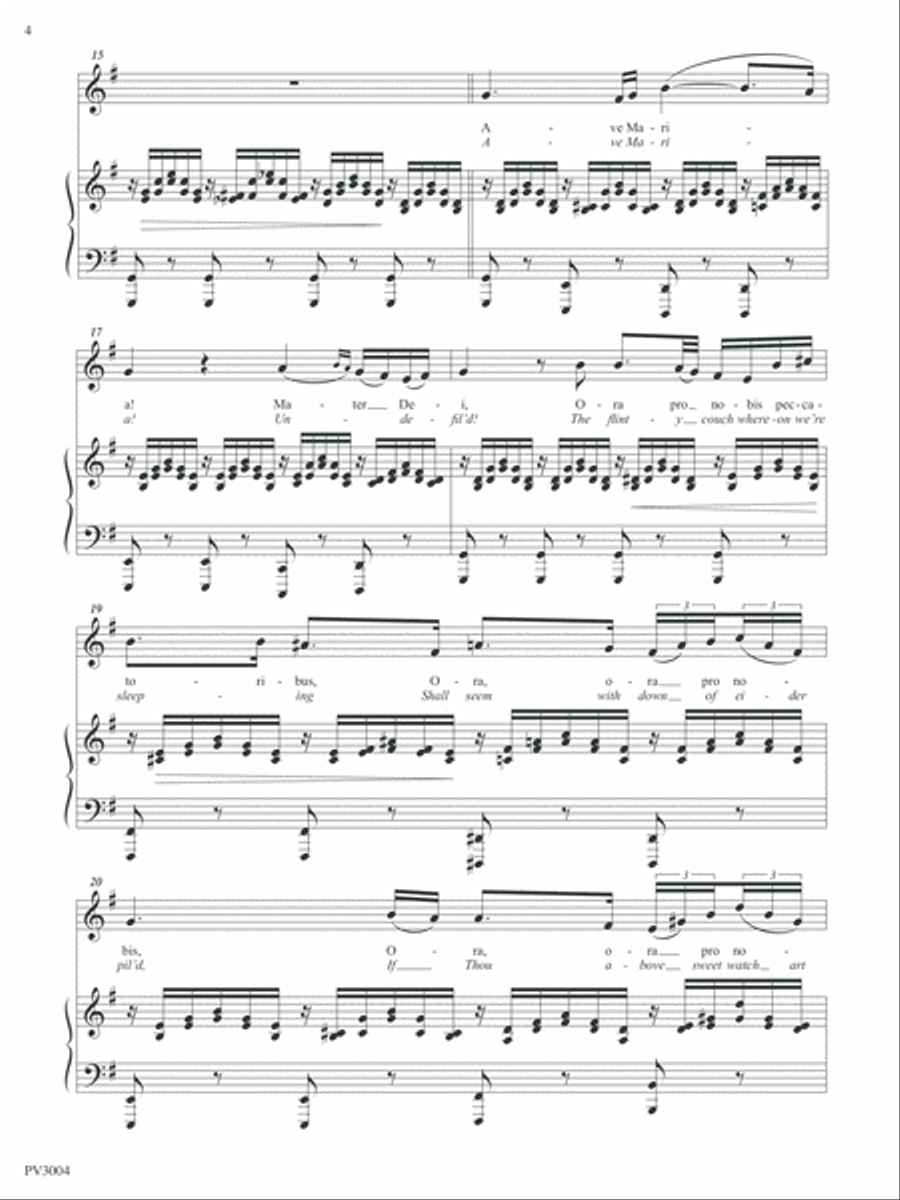 Ave Maria Op. 52, No.6, For Low Voice and Piano Low Voice scores gallery preview page 4