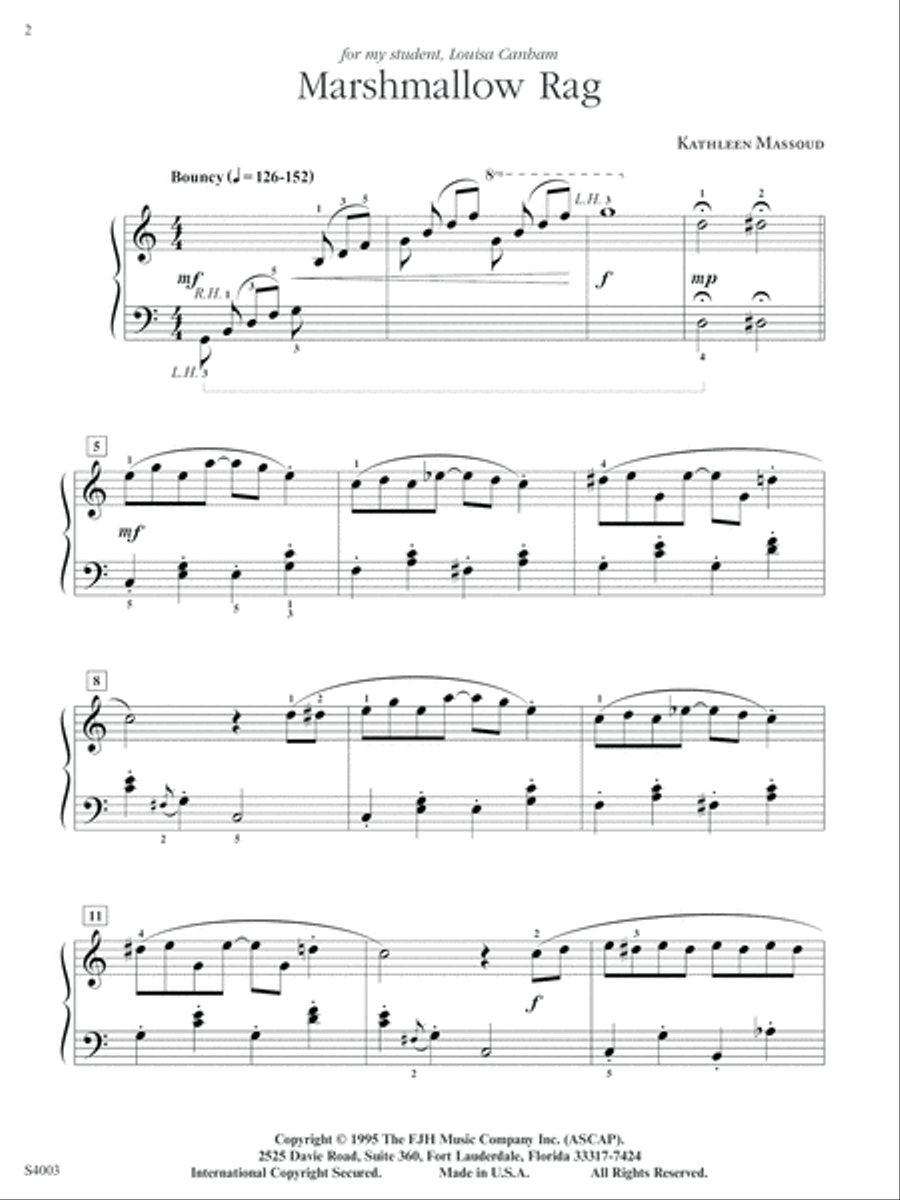 Marshmallow Rag Piano Solo scores gallery preview page 2