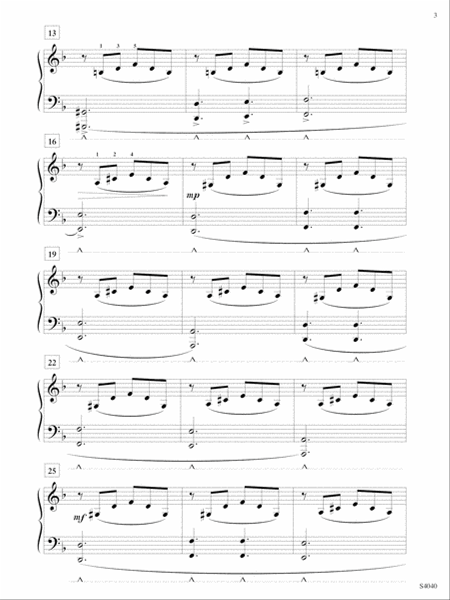 Allegro Furioso Piano Solo scores gallery preview page 3