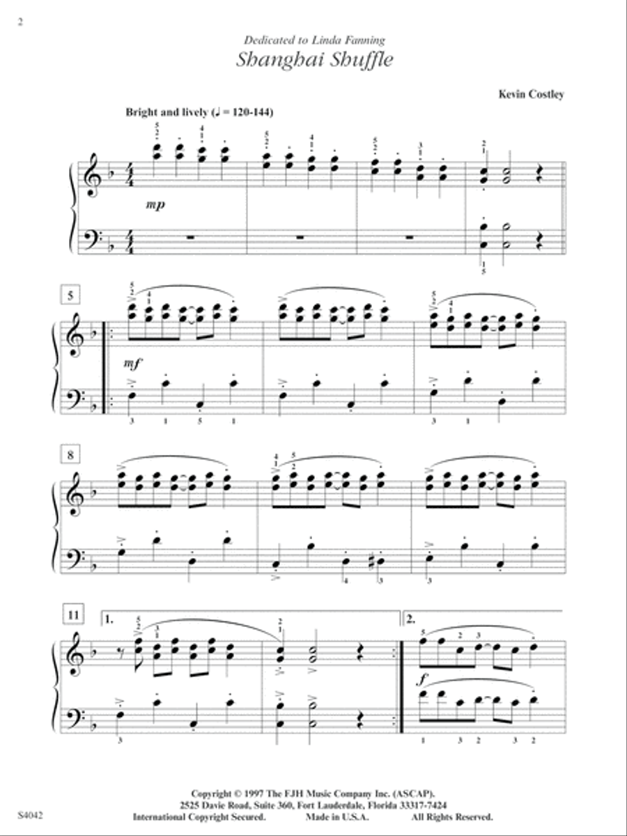 Shanghai Shuffle Piano Solo scores gallery preview page 2