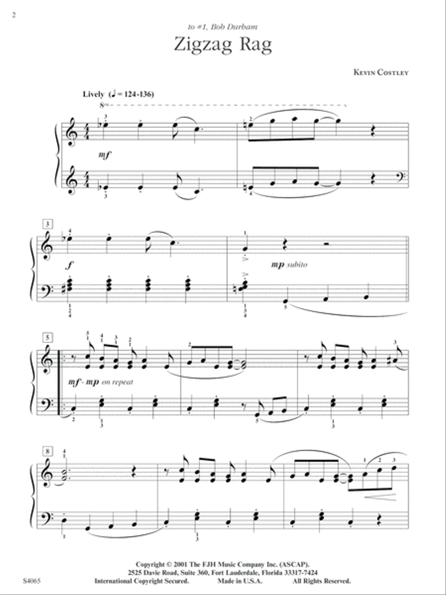 Zigzag Rag Piano Solo scores gallery preview page 2