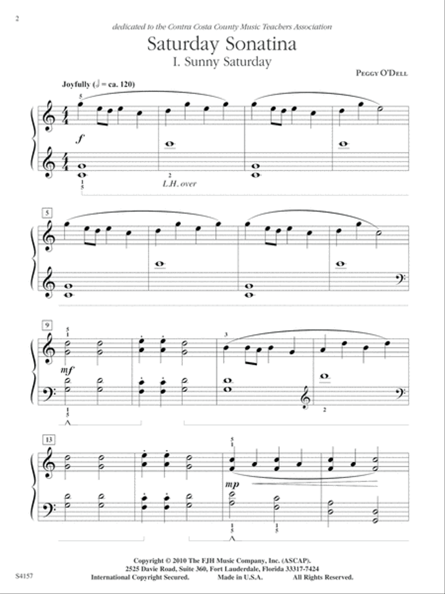 Saturday Sonatina Piano Solo scores gallery preview page 2