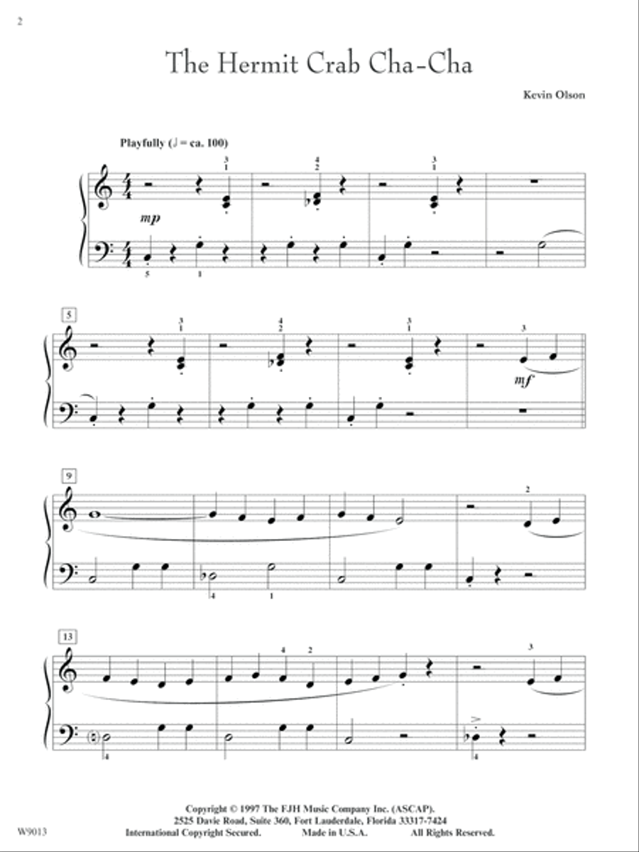 The Hermit Crab Cha-Cha Easy Piano scores gallery preview page 2