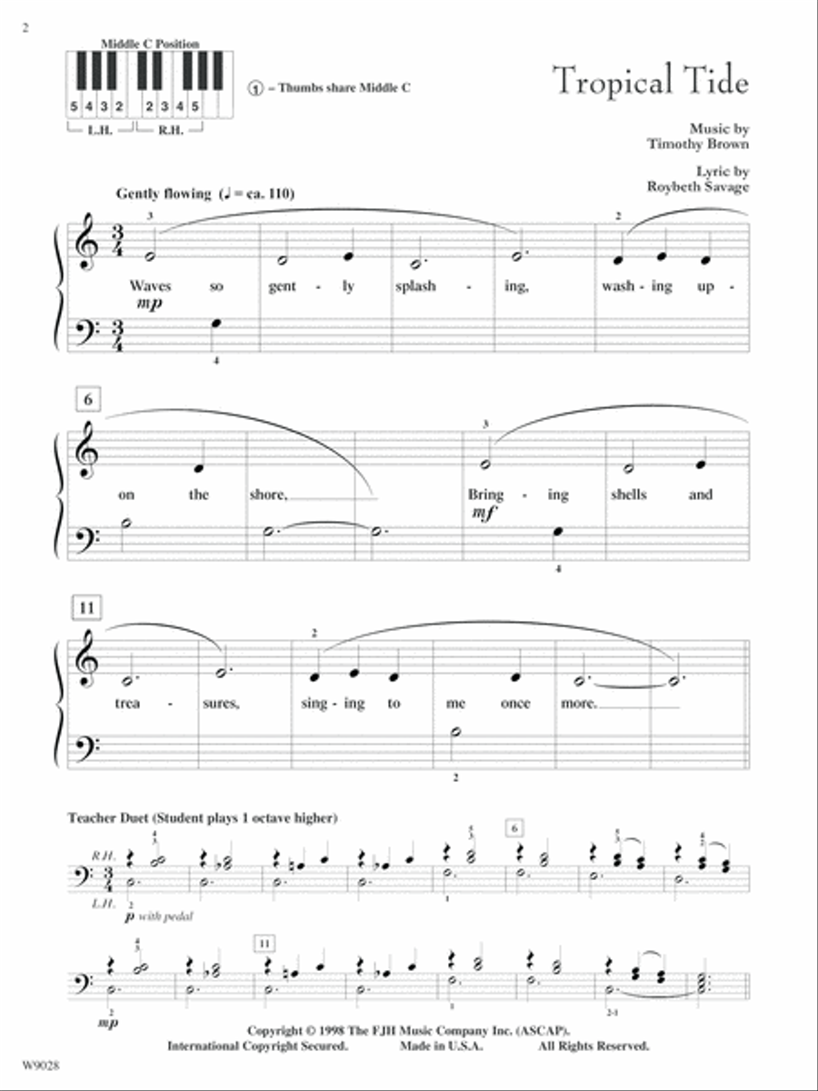 Tropical Breezes Easy Piano scores gallery preview page 2